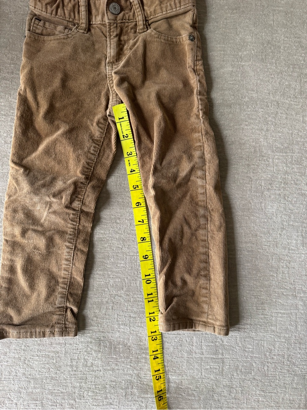 GAP Kids Tan Corduroy Slim Fit Pants Toddler Size 3 Years Brown Corduroy - Picture 6 of 6